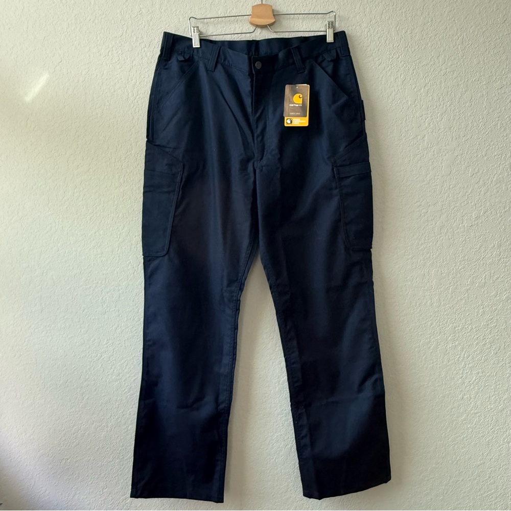 Carhartt Men's Navy Rugged Professional‎ Series Pants Size 38x34